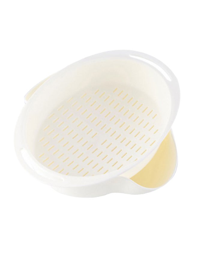 سلة تجفيف مزدوجة للمطبخ أبيض 23x20.3سم