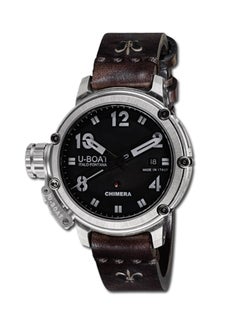 men Leather Chronograph Watch 7233