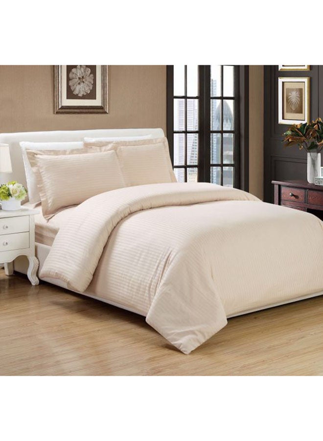 Libai 6-Piece Comforter Set Microfiber Beige 