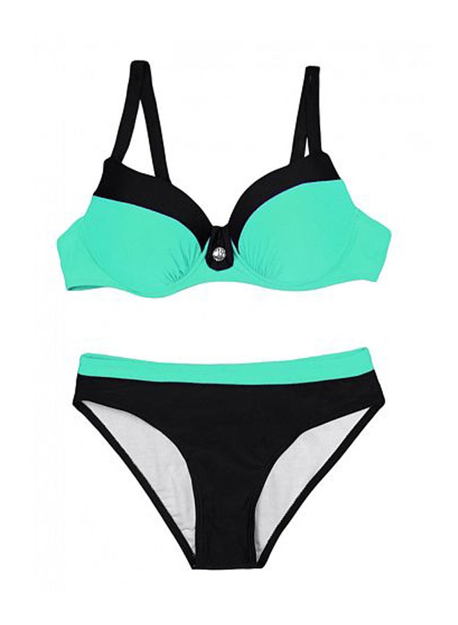 Generic - Backless Push Up Bikini Set Blue - Image 1