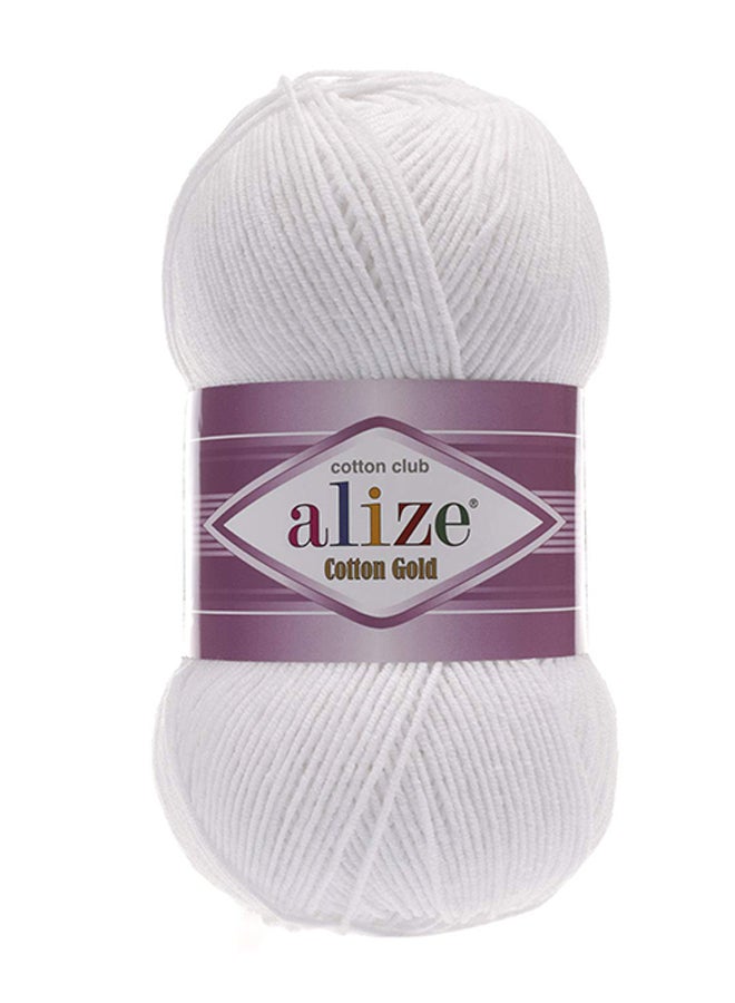 Cotton Gold Hand Knitting Yarn White 100grams - v1552289559/N21799550A_1