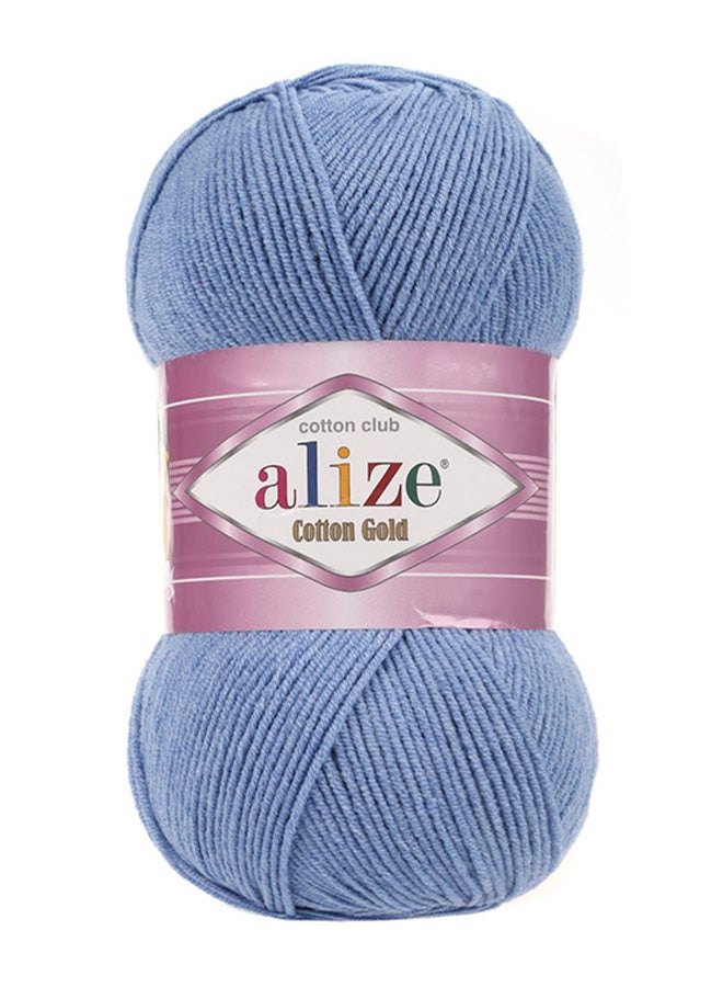 أليز غزل حياكة يدوية كوتون جولد مزيج الأزرق 100جرام