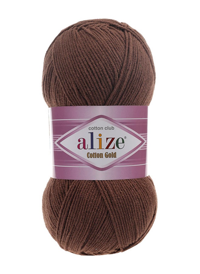 Cotton Gold Hand Knitting Yarn Brown 100grams