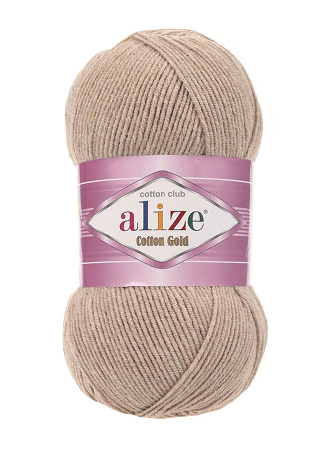 ALIZE Cotton Gold Hand Knitting Yarn Beige Melange 100grams