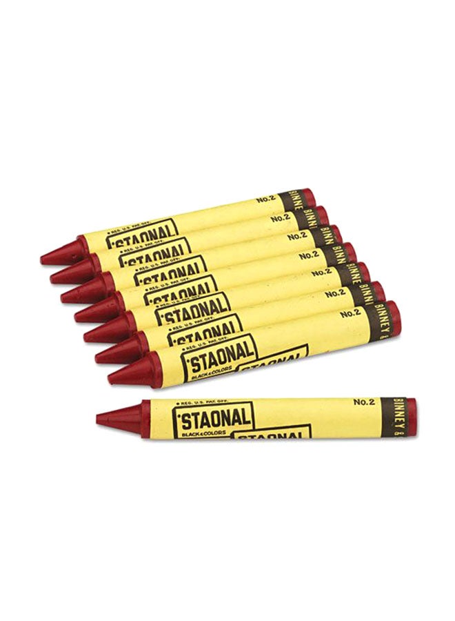 كرايولا مجموعة 12 قطعة من أقلام التلوين العامة من ستونال طراز 52-0002-2-038 أحمر - Image 1
