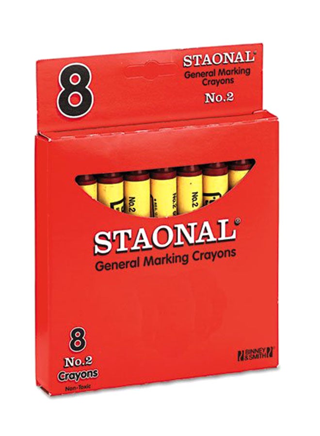 كرايولا مجموعة 12 قطعة من أقلام التلوين العامة من ستونال طراز 52-0002-2-038 أحمر - Image 2