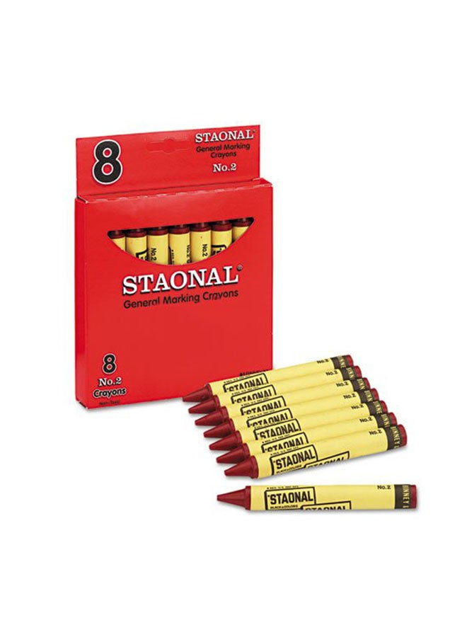 كرايولا مجموعة 12 قطعة من أقلام التلوين العامة من ستونال طراز 52-0002-2-038 أحمر - Image 3