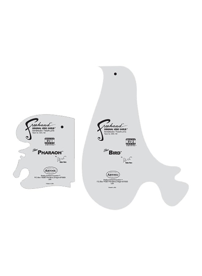 Artool 2-Piece Radu Vero SP Freehand Airbrush Template Set White