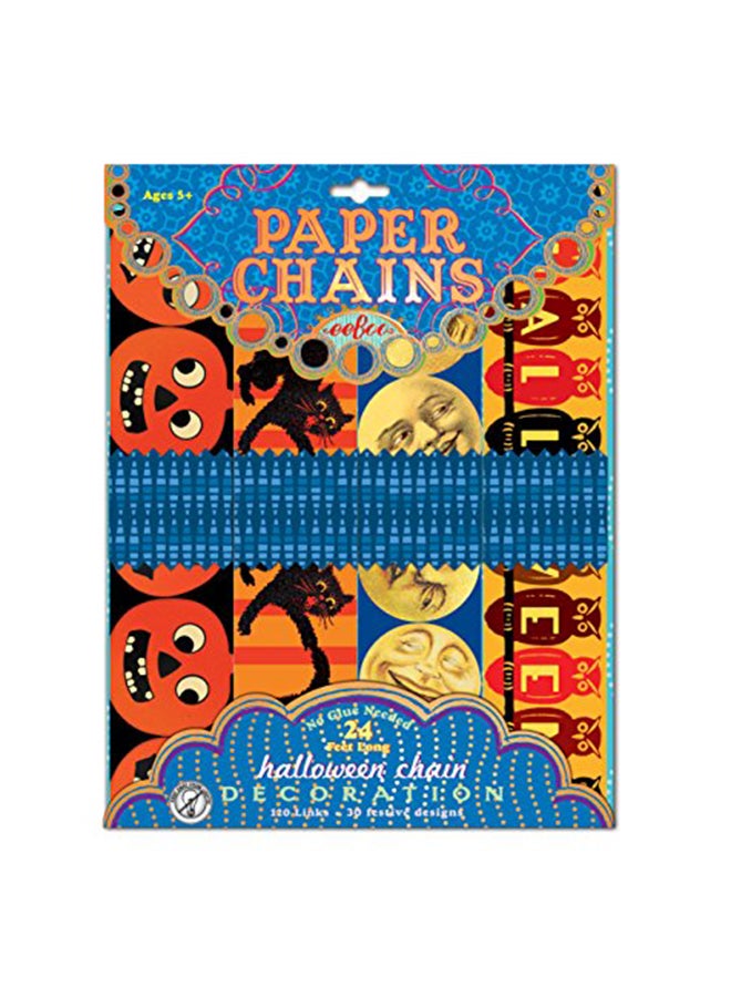 eeboo 120 Links Halloween Paper Chains Craft Set  - Image 1