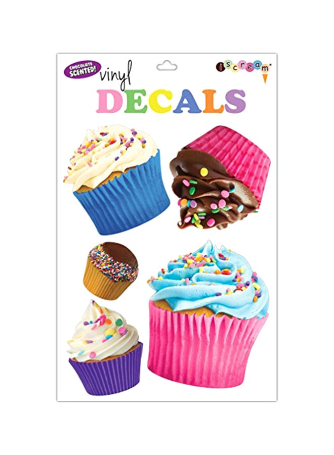 iscream 5-Sheet Cupcake Decals Sticker - Image 1