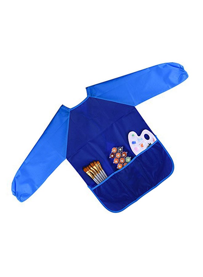 كوكا مريلة بتطريز سموك مقاومة للماء يرتديها الأطفال عند القيام بالأعمال الفنية أزرق - Image 2