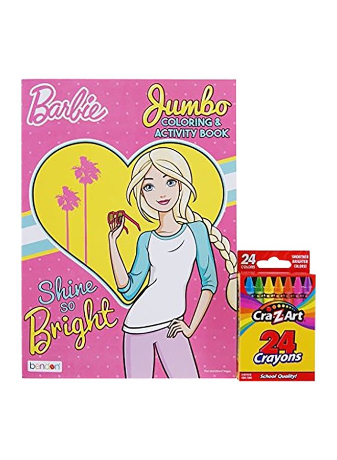 Barbie Jumbo Coloring and Activity Book with Crayons - v1552300411/N21694301A_1