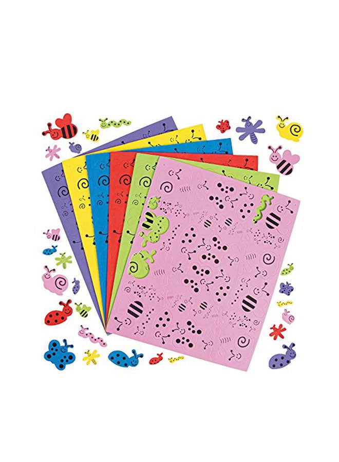500 Assorted Bug Shape Foam Self-Adhesive Craft Stickers