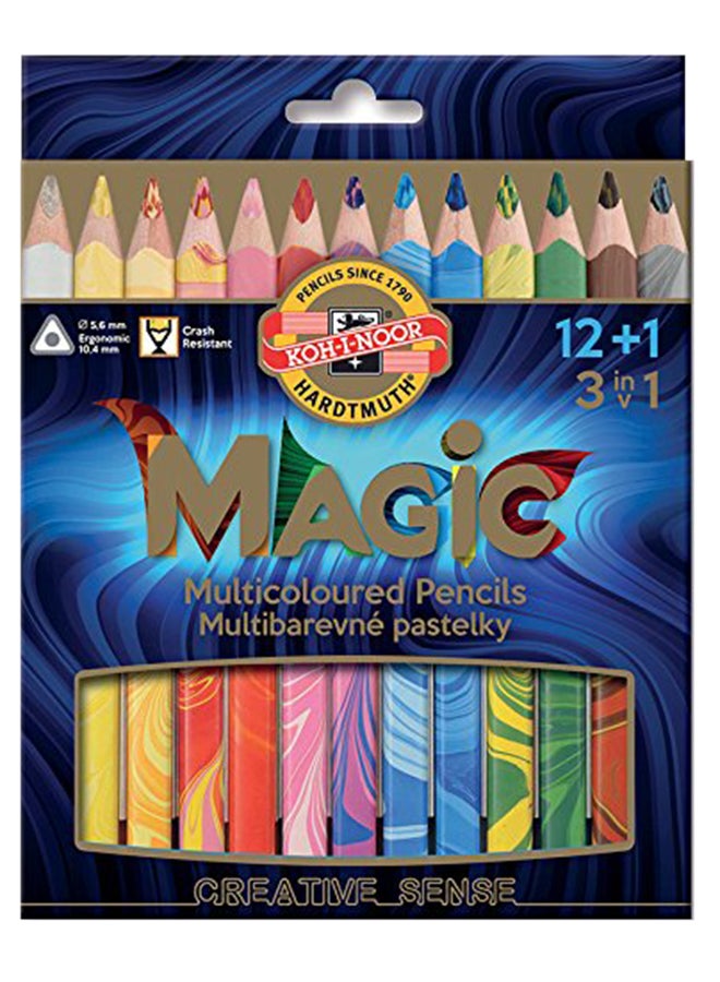 كوه-آي-نور حزمة مكونة من 13 قلم رصاص ماجيك جامبو ملون مثلث الشكل من كو-آي-نور - Image 3
