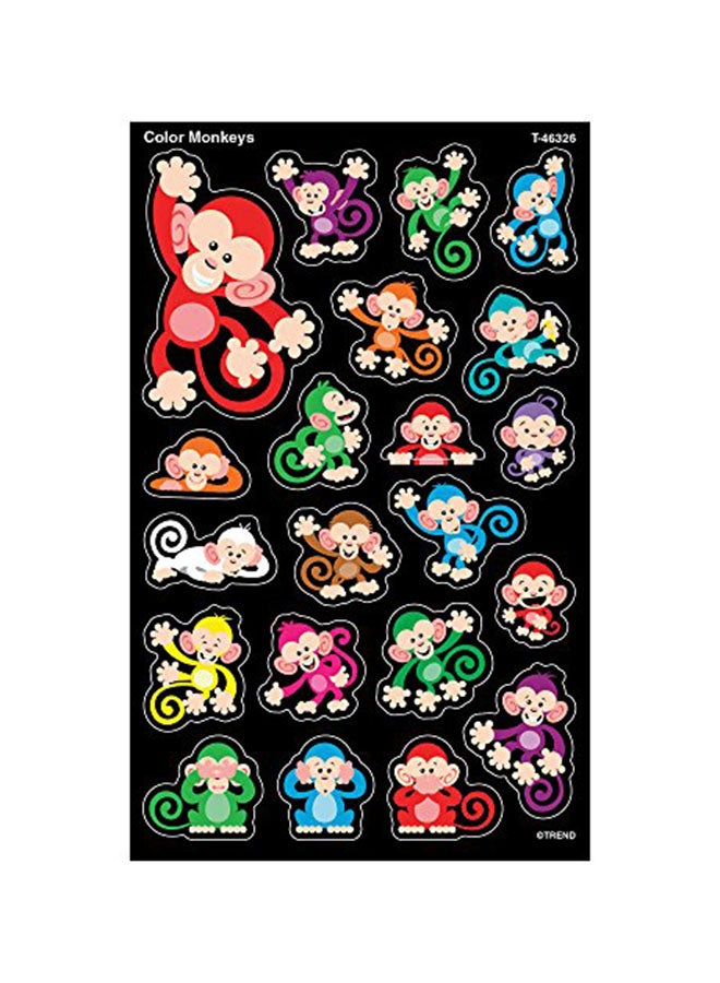 تريند إنتربرايزس إنك ملصقات قابلة للإزالة بتصميم قرود من 168 قطعة طراز T-46326 - Image 3