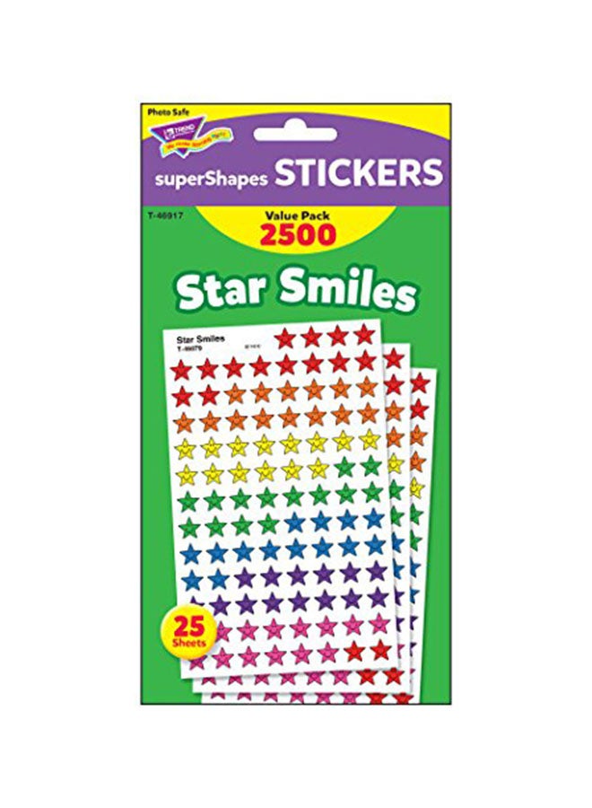 تريند إنتربرايزس إنك مجموعة قيمة من ملصقات رائعة الشكل من ستار سمايلز مكونة من 2500 قطعة - Image 2