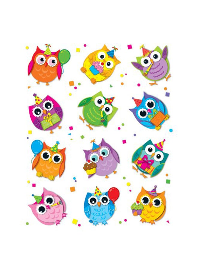 Carson-Dellosa Carson Dellosa Celebrate With Colorful Owls Shape Stickers 168145