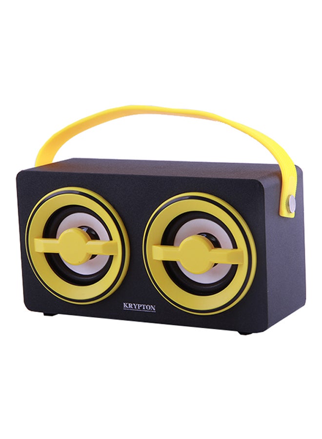 KRYPTON Rechargeable Portable Bluetooth Speaker Yellow/Black  - Image 2