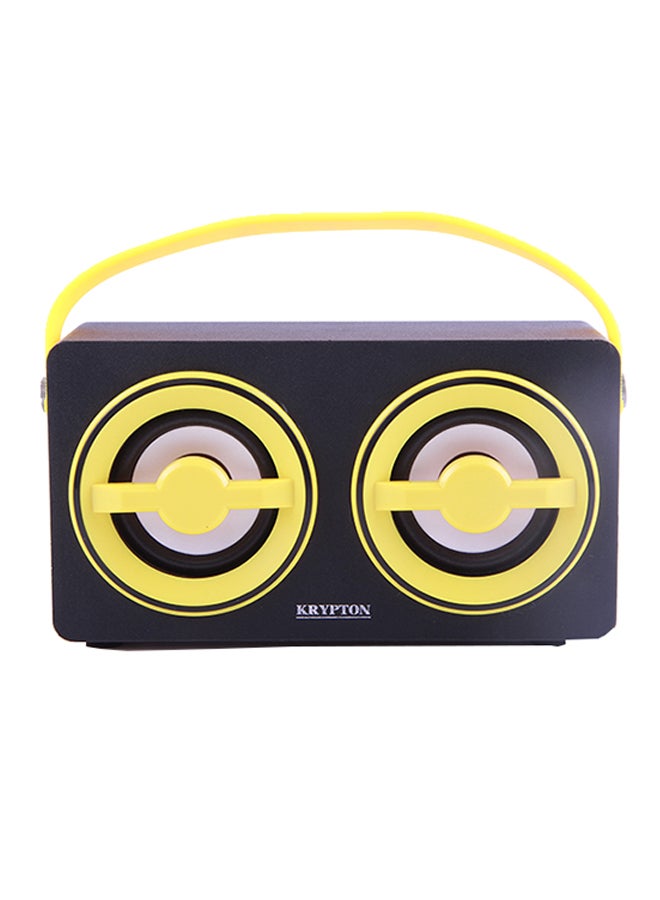 KRYPTON Rechargeable Portable Bluetooth Speaker Yellow/Black  - Image 1