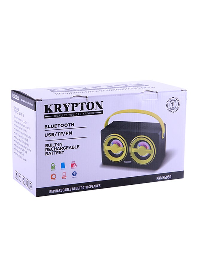 KRYPTON Rechargeable Portable Bluetooth Speaker Yellow/Black  - Image 5