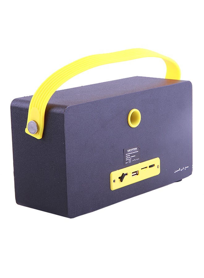 KRYPTON Rechargeable Portable Bluetooth Speaker Yellow/Black  - Image 3
