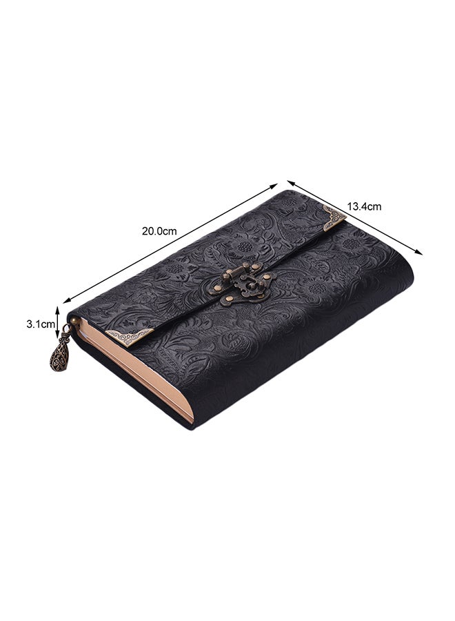 Handmade Embossed Pattern Soft Leather Journal Travel Notebook - Image 2