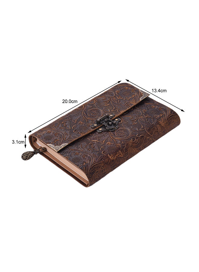 Generic Handmade Embossed Pattern Soft Leather Journal Travel Notebook  - Image 2