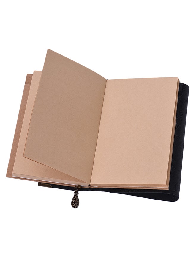 Handmade Embossed Pattern Soft Leather Journal Travel Notebook - Image 4