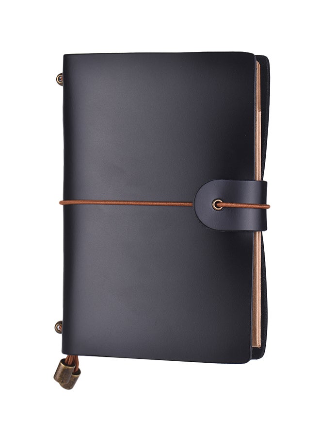 Generic Leather Soft Cover Refillable Journal Notebook with Elastic Strap  - Image 4