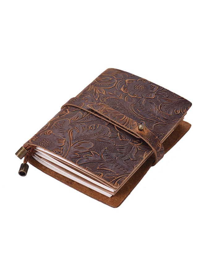 Generic Leather Vintage Embossed Pattern Travel Journal Notebook  - Image 4