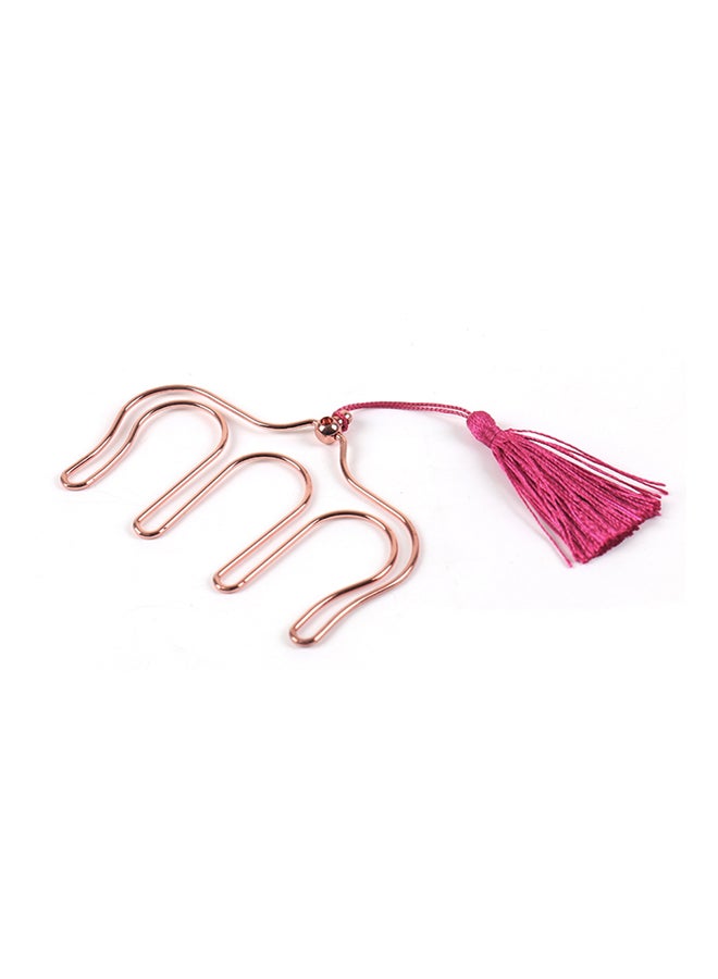Generic Metal Music Book Clip Bookmark Page Holder Paper Clip With Decorative Tassel  - Image 2