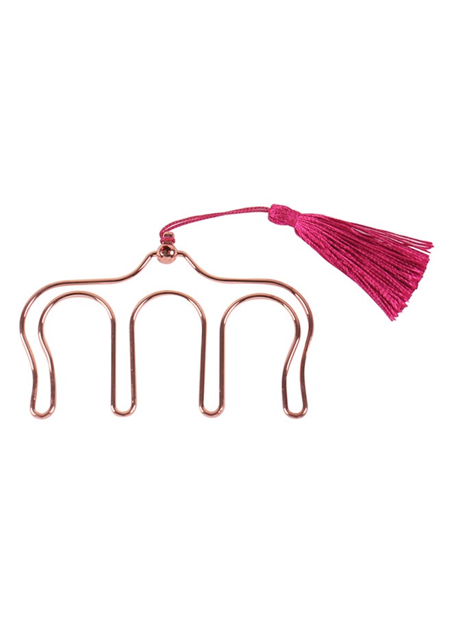 Generic Metal Music Book Clip Bookmark Page Holder Paper Clip With Decorative Tassel  - Image 1