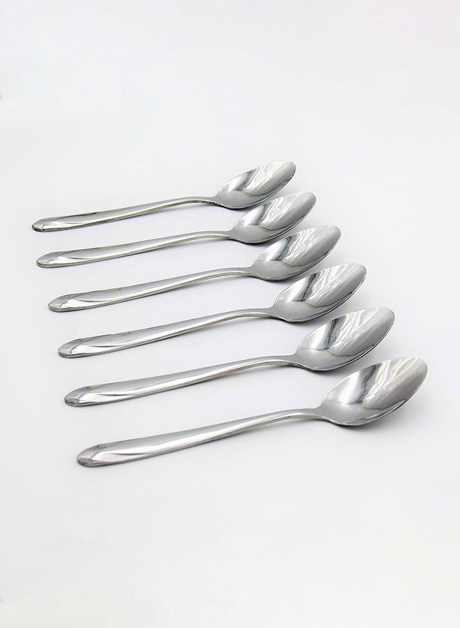24-Piece Stainelss Steel Cutlery Set Silver 32x26x5cm - Image 3