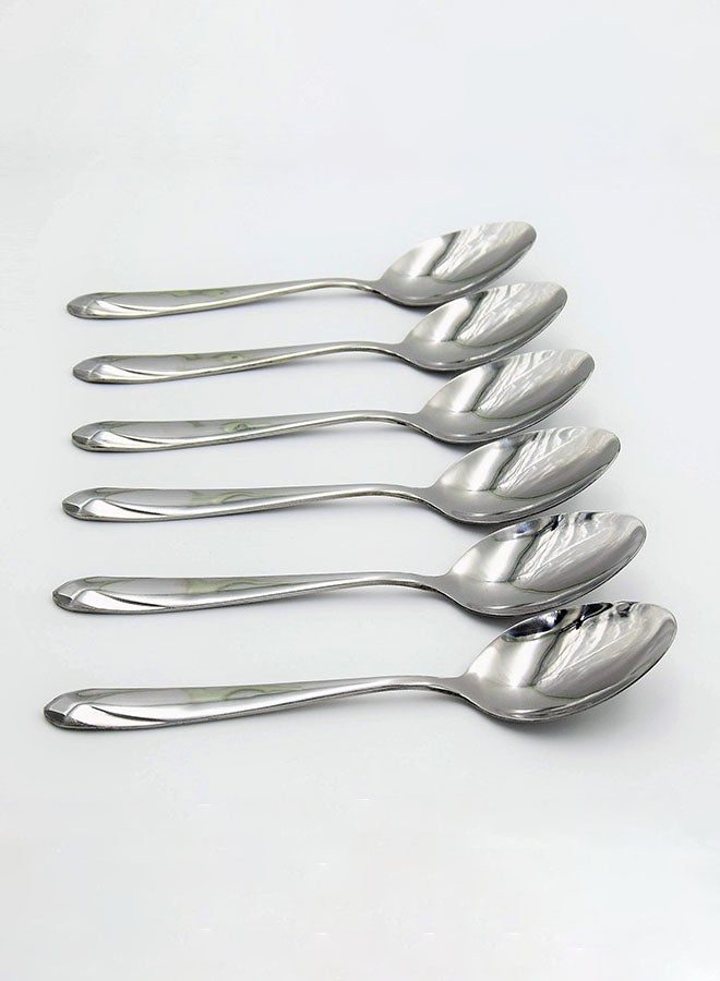 24-Piece Stainelss Steel Cutlery Set Silver 32x26x5cm - Image 4