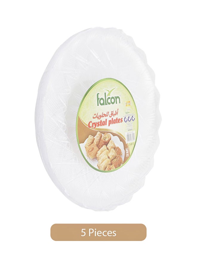 Falcon 5-Piece Round Crystal Plate Clear 27cm - Image 1