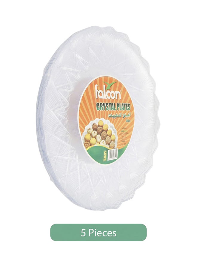 فالكون طبق كريستال دائري من 5 قطع شفاف 30سم - Image 1