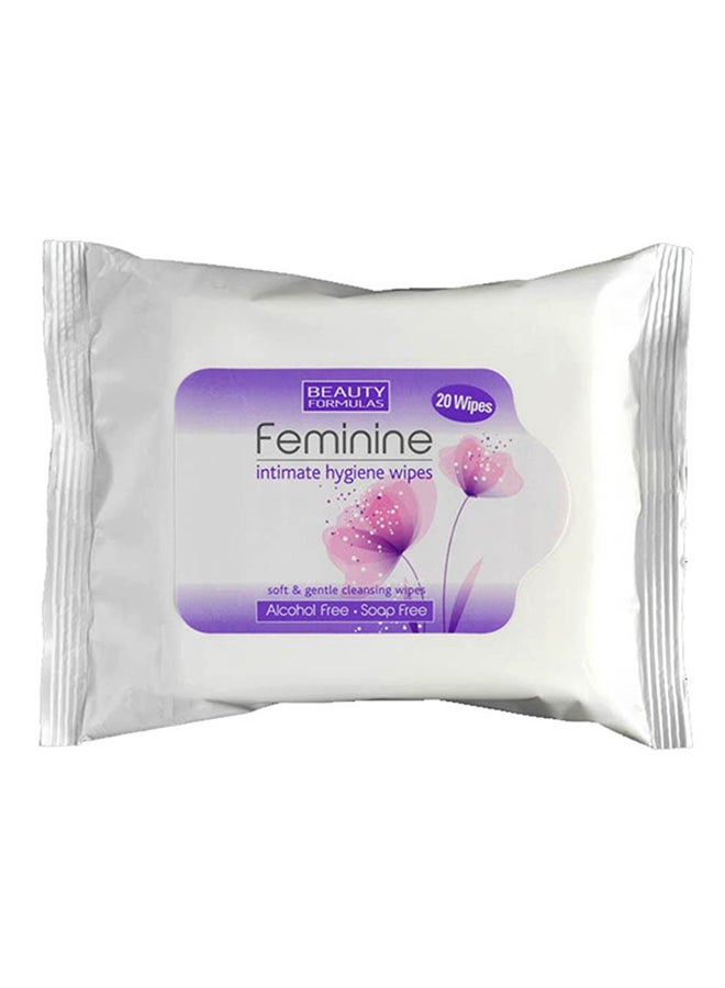 BEAUTY FORMULAS Intimate Hygiene Wipes-20 Count 