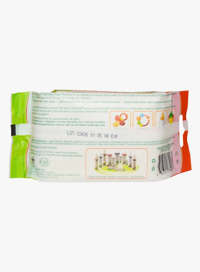 Aleva Naturals Bamboo Baby Pacifier And Toy Wipes-30 Count  - Image 2