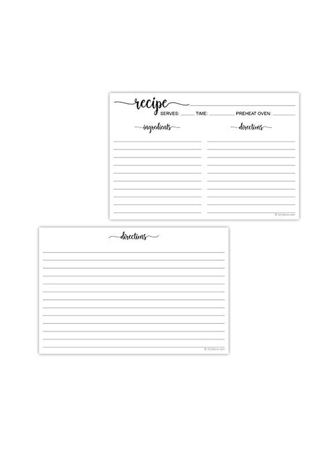 321 دن طقم بطاقات للوصفات مكون من 50 قطعة - Image 1