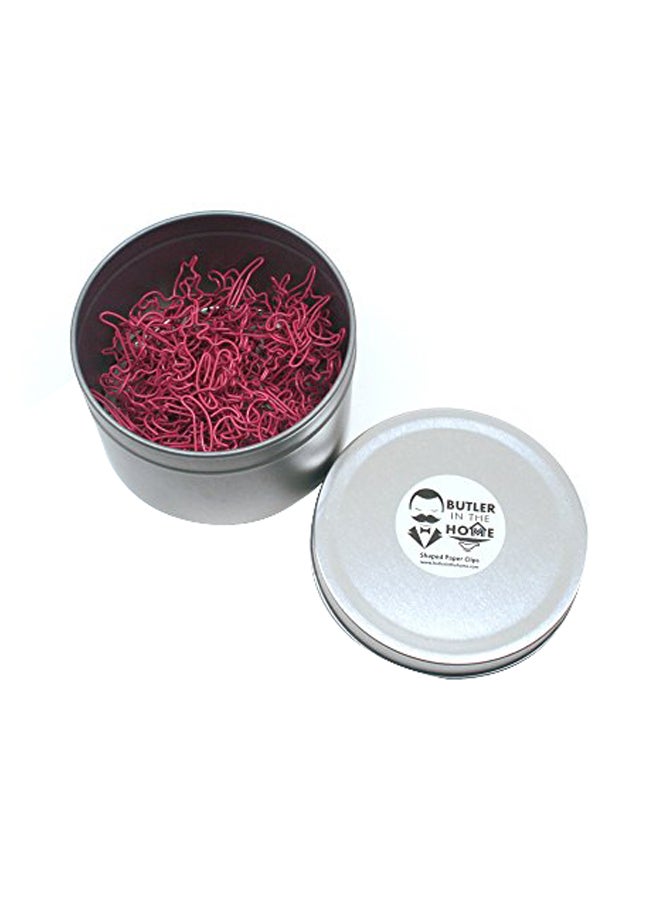 Butler in the Home - 100-Piece Unicorn Shape Paper Clip Set Pink - Image 1