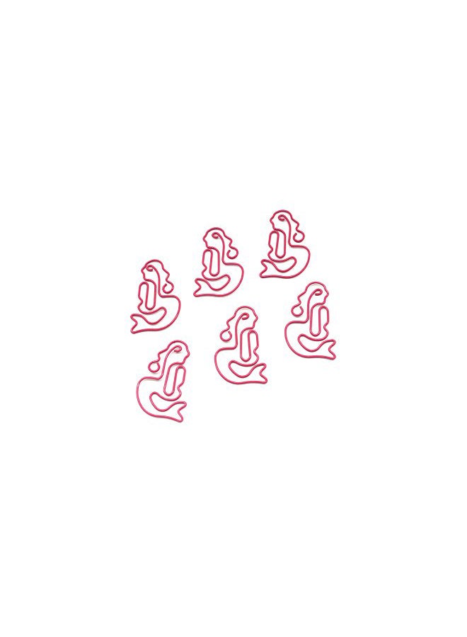 Butler in the Home - 100-Piece Mermaid Shape Paper Clip Set Pink - Image 1