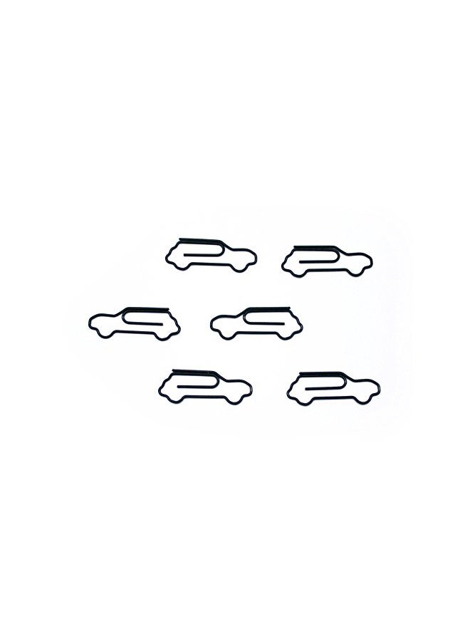 Butler in the Home - 100-Piece Race Car Shape Paper Clip Set Black - Image 1