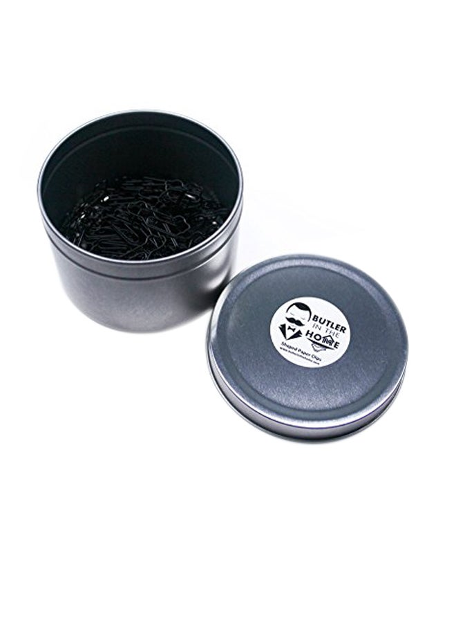 Butler in the Home - 100-Piece Race Car Shape Paper Clip Set Black - Image 1