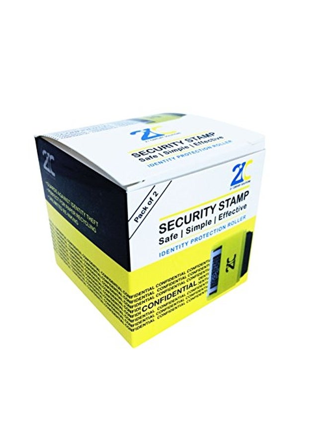 21C 2-Piece Identity Protection Roller Stamp Set Black/White - Image 3