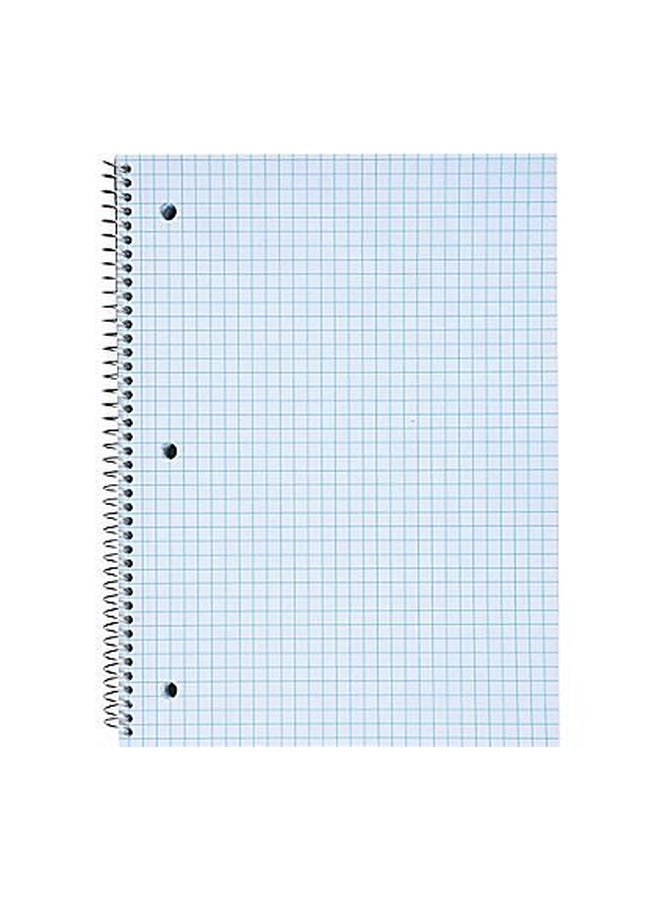 Spiral Binded Graph Paper Notebook White