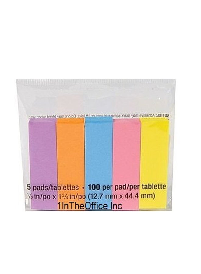 1InTheOffice 500-Piece Tape Flag Set Purple/Orange/Blue - Image 2