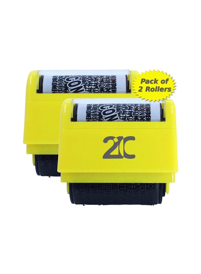 21C 2-Piece Identity Protection Roller Stamp Set Black/White - Image 4