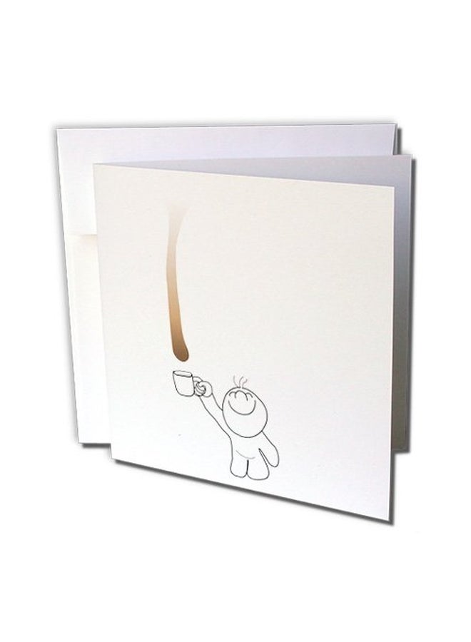 3Dروز طقم بطاقات تهنئة بتصميم مطبوع مكون من 6 قطع