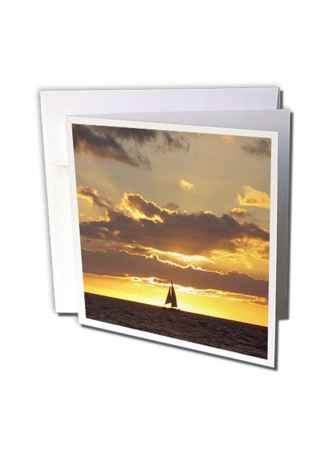 3Dروز طقم بطاقات تهنئة بتصميم مطبوع مكون من 6 قطع