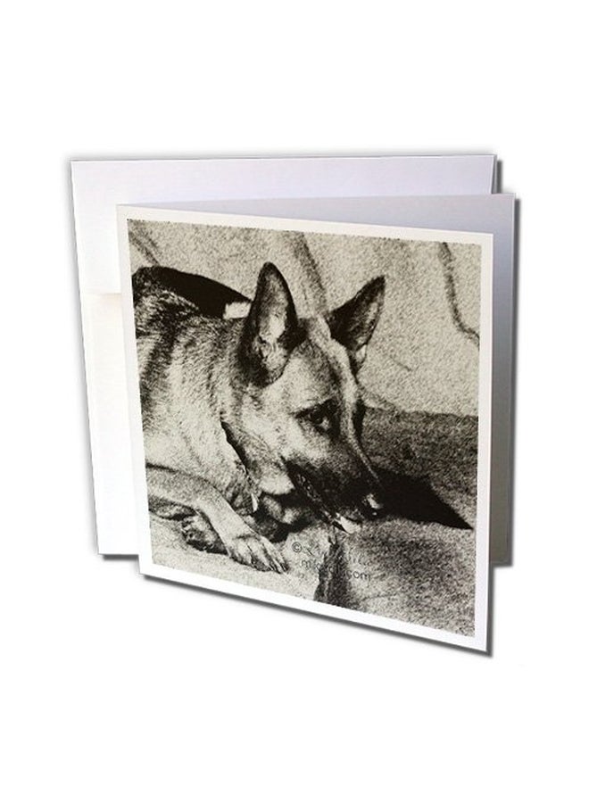 3Dروز طقم بطاقات تهنئة بتصميم مطبوع مكون من 6 قطع